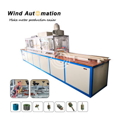 Electrostatic Powder Coating Machine for Rotor with Inclined Skew Slot